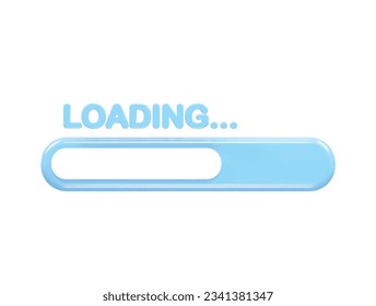 Loading 3d rendering icon vector illustration