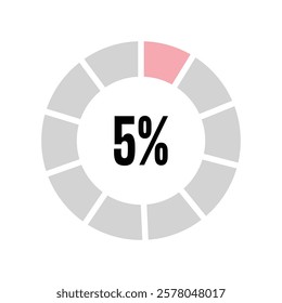 loading 5% icon vector design isolated white background.