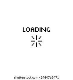 loading 8 bit icon pixel loading art for games