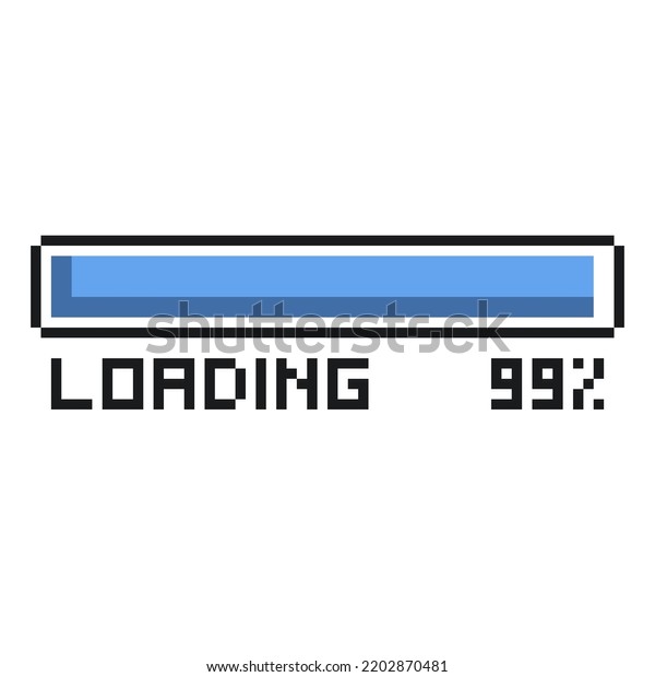 Loading 99 Pixel Icon Progress Bar Stock Vector (Royalty Free ...