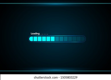 loading abstract technology interface hud vector design for technology business.