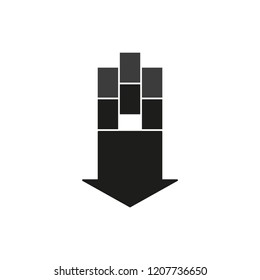 Loading arrow. Simple vector illustration.