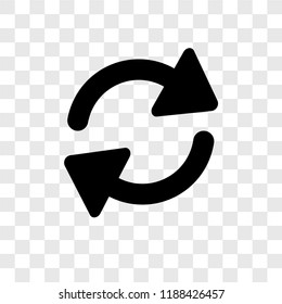 Loading Arrows vector icon isolated on transparent background, Loading Arrows transparency logo concept