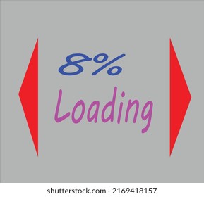 Loading banner aesthetic vector illustration.