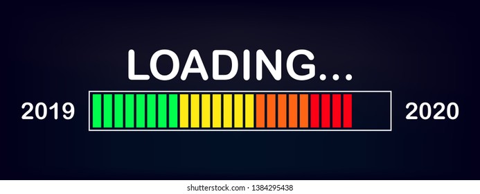 Loading bar 2019/2020 : new year loading