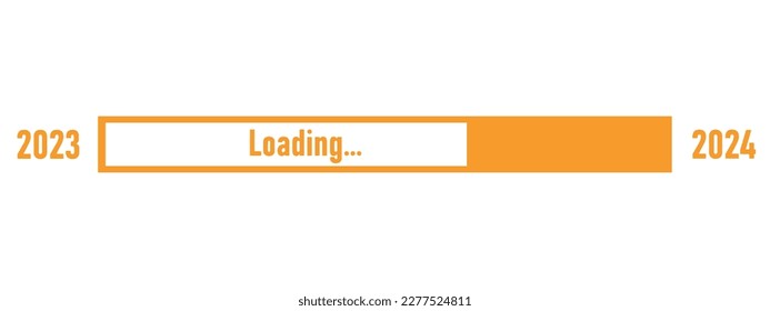 Loading bar for 2024 goal planning business concept, vector illustration for graphic design. new year concept idea.