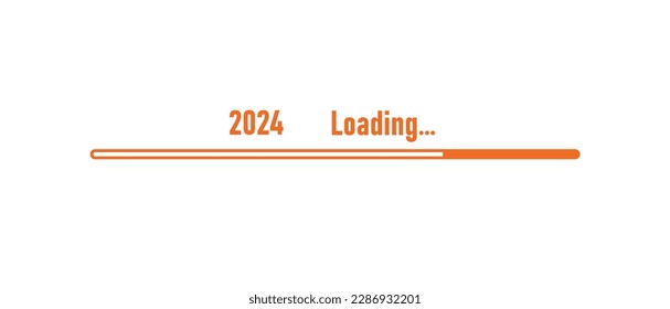 barra de carga.
2024 concepto de negocio de planeación de objetivos , ilustración vectorial para diseño gráfico, estilo plano.