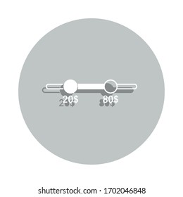 loading bar by money badge icon. Simple glyph, flat vector of Loader icons for ui and ux, website or mobile application