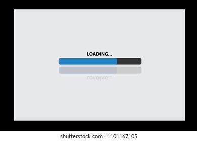Loading bar  Computer Monitor vector