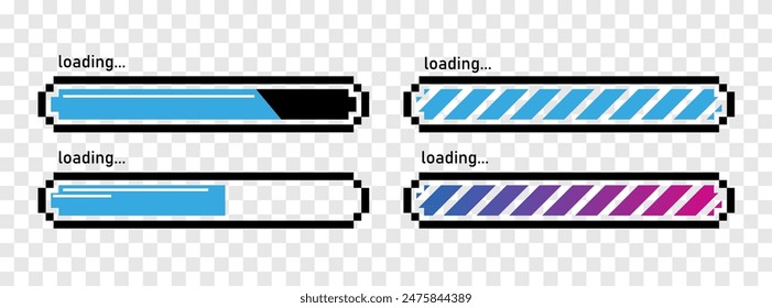 Loading bar concept. Progress data for upload or download. Techmology concept. Vector art.
