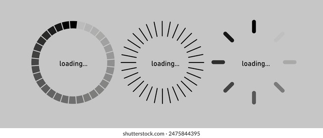 Loading bar concept. Progress data for upload or download. Techmology concept. Vector art.