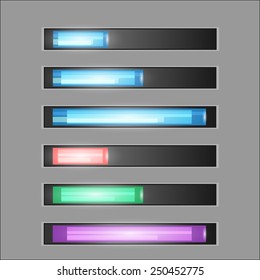 Loading bar in different colors