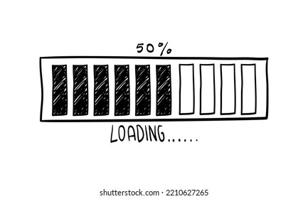 Loading Bar Doodle Infographic Element Hand Stock Vector (Royalty Free ...