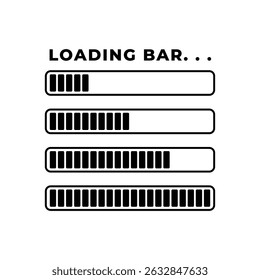 Carregando barra. Carregador de progresso de download.