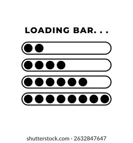 Loading bar. Download progress loader.