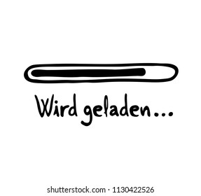 Loading bar in german. Translation; "Wird geladen" is "Loading".