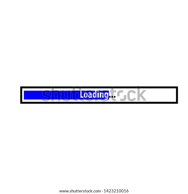 Loading Bar Icon Black Blue Version Stock Vector (Royalty Free ...