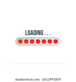 loading bar icon, colored flat vector. modern and minimalist design