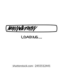 Cargando ilustración del Doodle del icono de la barra