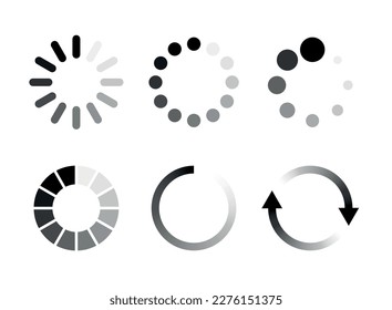 Loading bar icon in flat style. Progress indicator vector illustration on isolated background. Download button sign business concept.