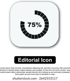 Loading Bar Icon. Progress bar loading, status bar. Vector Illustration