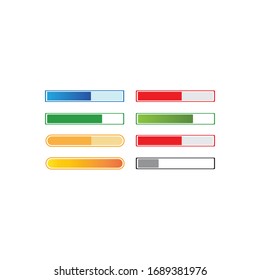 Loading bar icon set vector design