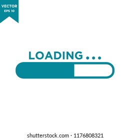 Loading Bar Icon Trendy Flat Design Stock Vector (Royalty Free ...