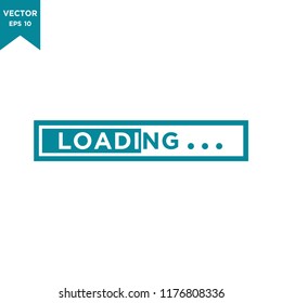 loading bar icon in trendy flat design 