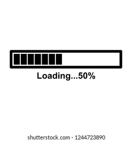 loading bar icon vector