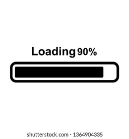 loading bar icon vector