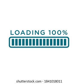 Loading bar icon vector on trendy design