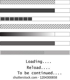 Loading bar icons on white background. the design was created to simple for applying