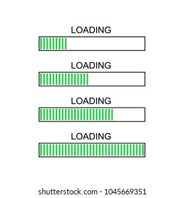 Loading bar icons set