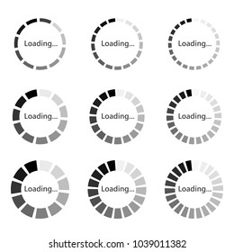 Loading bar icons. Vector illustration