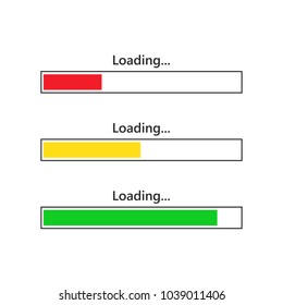 Loading bar icons. Vector illustration