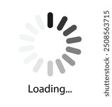 Loading bar icons. website load bar vector icon set. Set loadingbar progress icon, Circle loader collection. Loading status, Loading isolated. Load symbol, load vector icons, buffering vector icon.