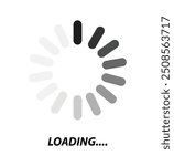 Loading bar icons. website load bar vector icon set. Set loadingbar progress icon, Circle loader collection. Loading status, Loading isolated. Load symbol, load vector icons, buffering vector icon.