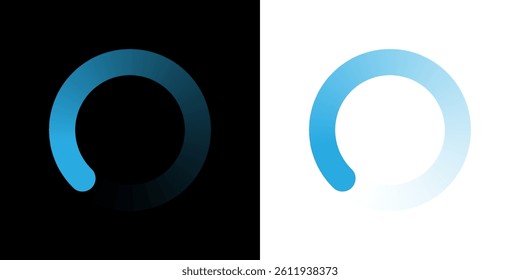 Loading bar icons. website load bar vector icon set. Set loadingbar progress icon, Circle loader collection. Loading status, Loading isolated. Load symbol, load vector icons, buffering vector icon.