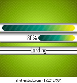Loading bar image over a colored background - Vector
