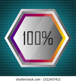 Loading bar image over a colored background - Vector
