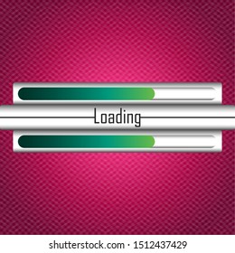 Loading bar image over a colored background - Vector