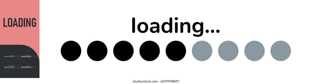Loading bar. Loading or Installing process. Load sign. System software update and upgrade. Vector loading bar progress icons. Download progress. Color set icons. Vector illustration