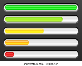Loading bar on a black background.