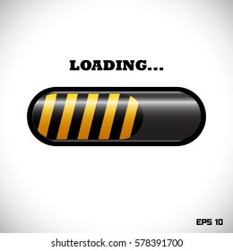 Loading bar on white background. Vector illustration.