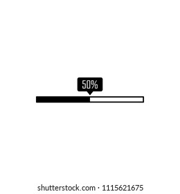 loading bar percent icon. Element of loading sign for mobile concept and web apps. Detailed loading bar percent icon can be used for web and mobile. Premium icon on white background