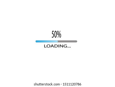 Loading bar percentage. Vector illustration.