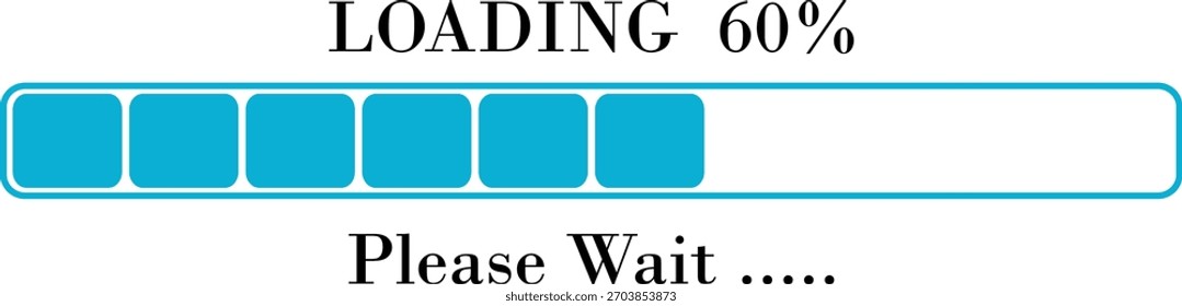 Ícone De Progresso De Carregamento Da Barra. Elementos de design gráfico para Web, aplicativo ou processo de download com aguarde o texto. Ícone de infográfico da barra de carregamento de porcentagem. Carregar, Sinal de indicador de download.