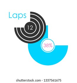 Loading bar and preloader on a white background. Creative logotype in a modern minimalistic style. 