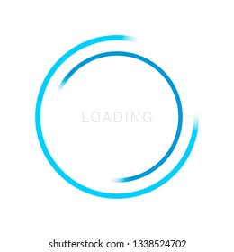 Loading bar and preloader on a white background. Creative logotype in a modern minimalistic style. 