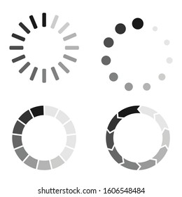 loading bar progress icon,  load indicator sign, waiting symbols,  vector illustration